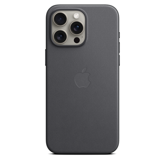 Funda de trenzado fino con MagSafe para el iPhone 15 Pro Max - Negro - Rossellimac