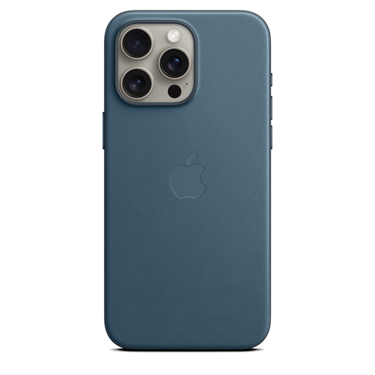 Funda de trenzado fino con MagSafe para el iPhone 15 Pro Max - Azul pacífico - Rossellimac