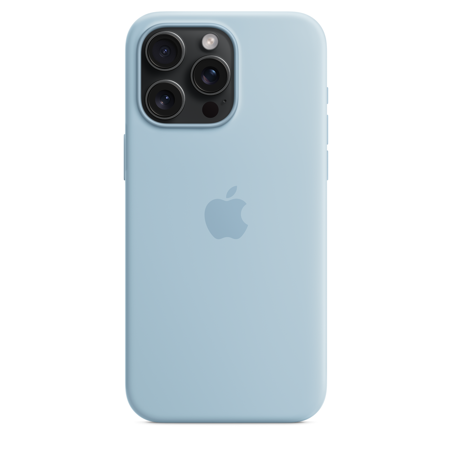 Funda de silicona con MagSafe para el iPhone 15 Pro Max - Azul claro