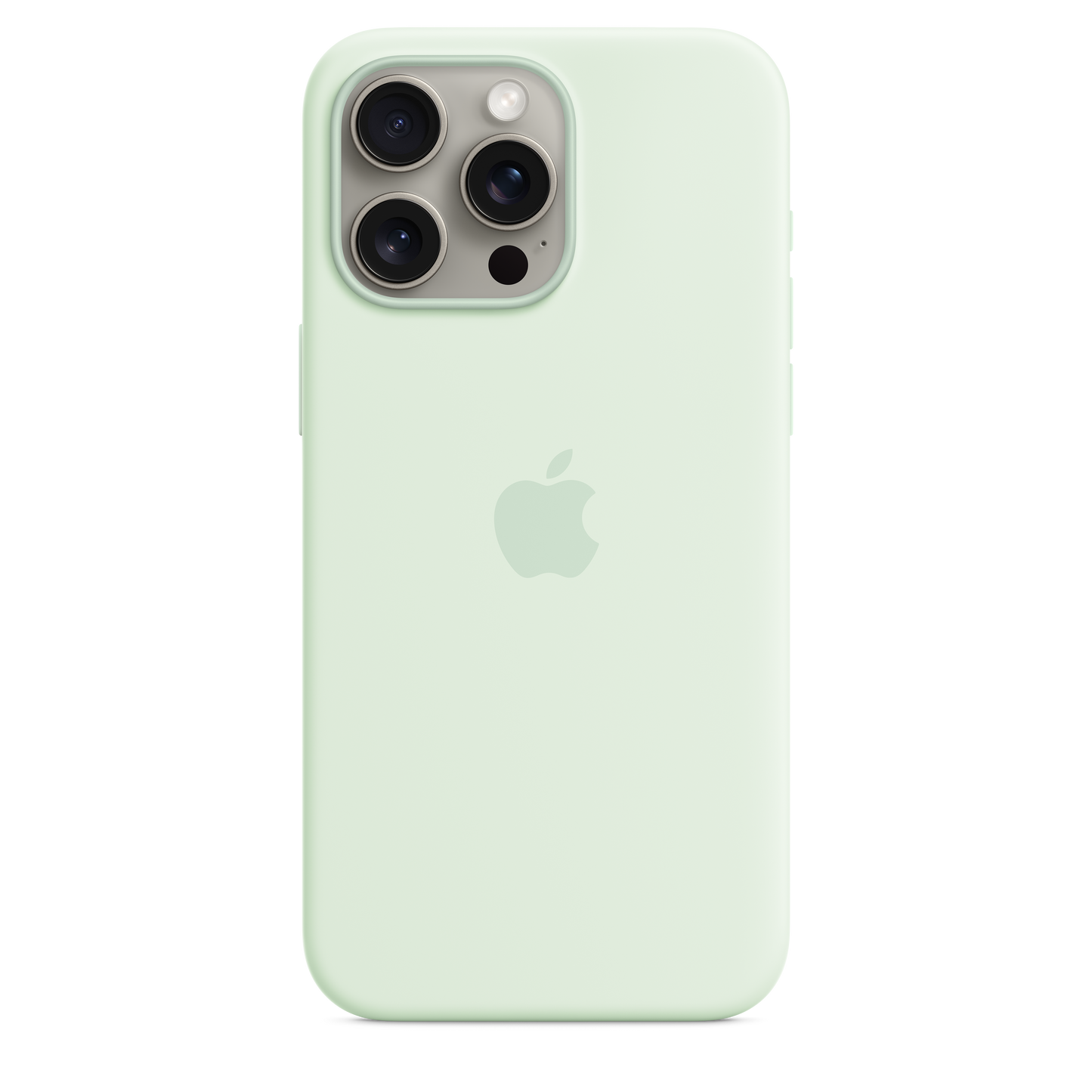 Funda de silicona con MagSafe para el iPhone 15 Pro Max - Menta suave