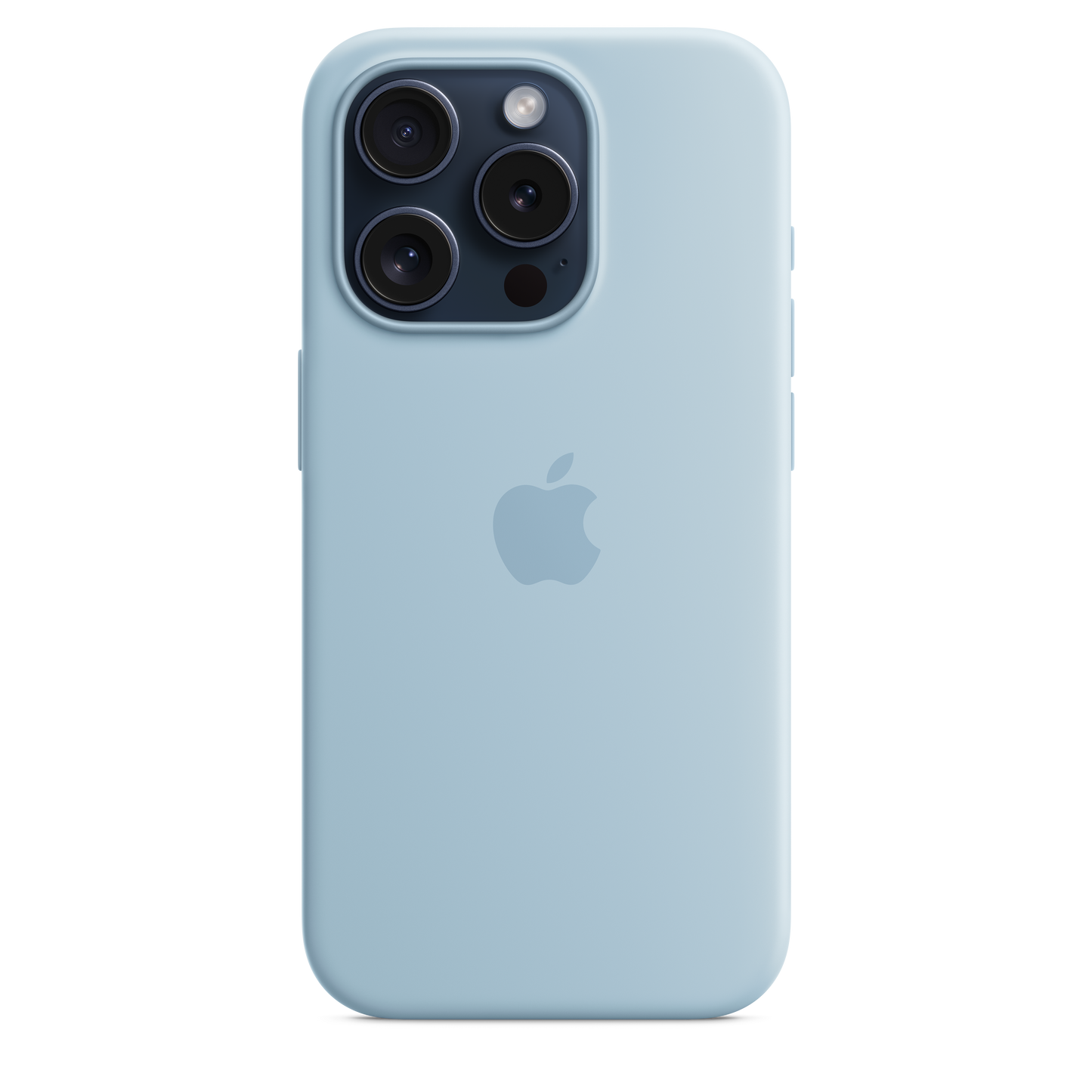 Funda de silicona con MagSafe para el iPhone 15 Pro - Azul claro