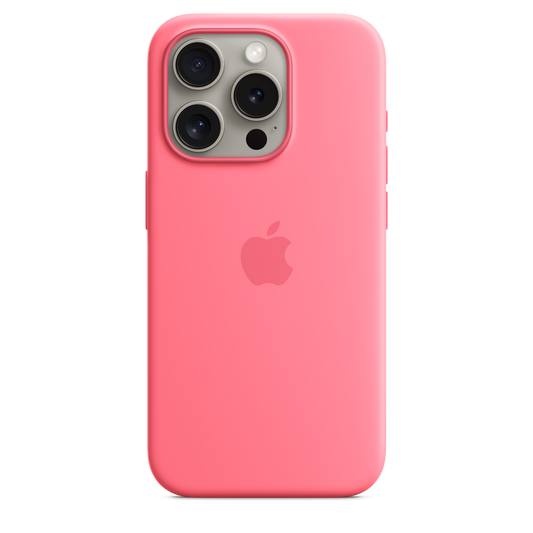 Funda de silicona con MagSafe para el iPhone 15 Pro - Rosa