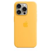 Funda de silicona con MagSafe para el iPhone 15 Pro - Amarillo solar