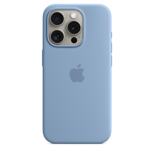 Funda de silicona con MagSafe para el iPhone 15 Pro -  Azul invierno
