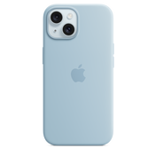 Funda de silicona con MagSafe para el iPhone 15 - Azul claro