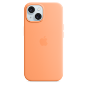 Funda de silicona con MagSafe para el iPhone 15 - Naranja sorbete