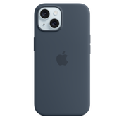 Funda de silicona con MagSafe para el iPhone 15 - Azul tempestad