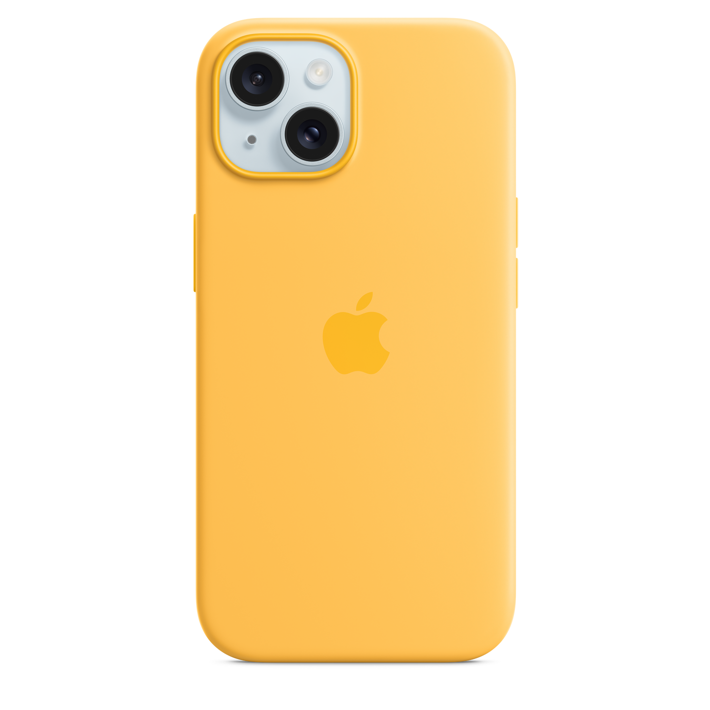 Funda de silicona con MagSafe para el iPhone 15 - Amarillo solar