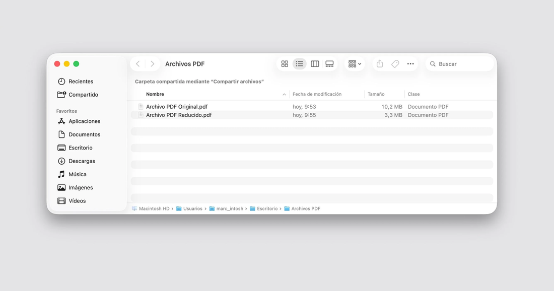 Cómo reducir el tamaño de un archivo PDF en Mac