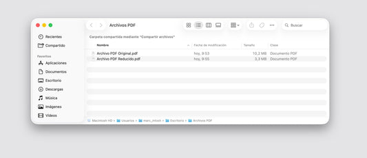 Cómo reducir el tamaño de un archivo PDF en Mac