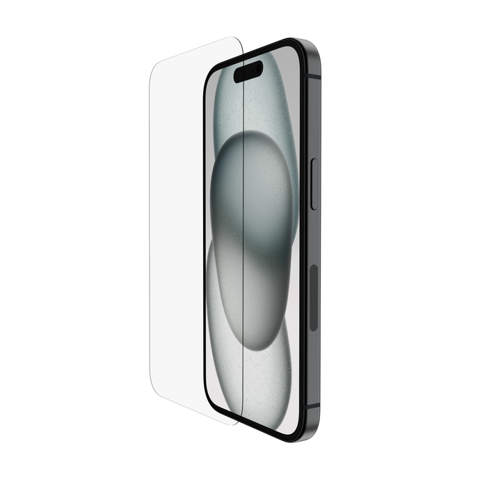 Protector de pantalla UltraGlass 2 con revestimiento antimicrobiano para iPhone 15 de Belkin - Rossellimac