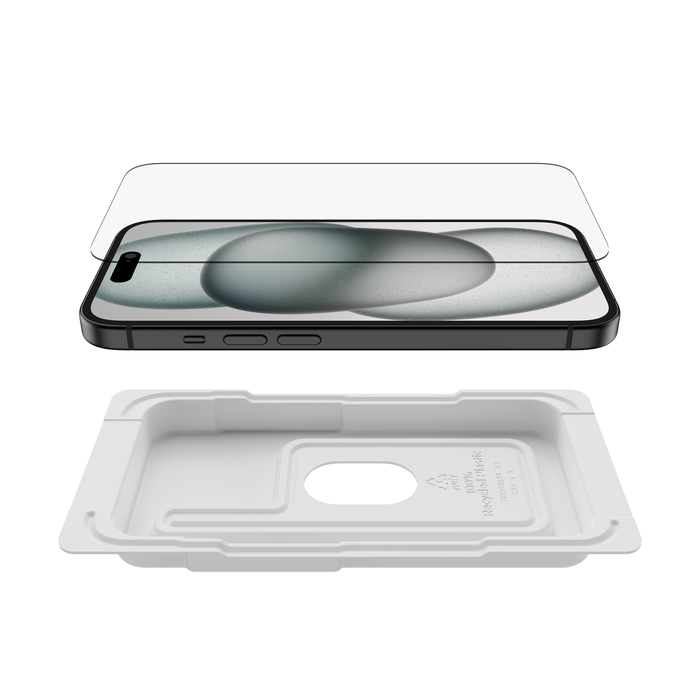 Protector de pantalla UltraGlass 2 con revestimiento antimicrobiano para iPhone 15 de Belkin - Rossellimac