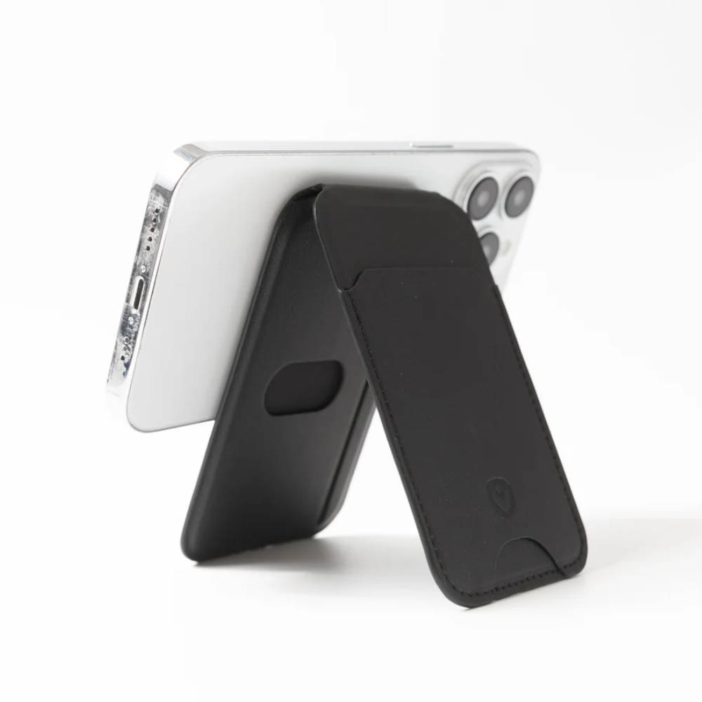 Card Wallet Stand MagSafe iPhone Negro | Valenta