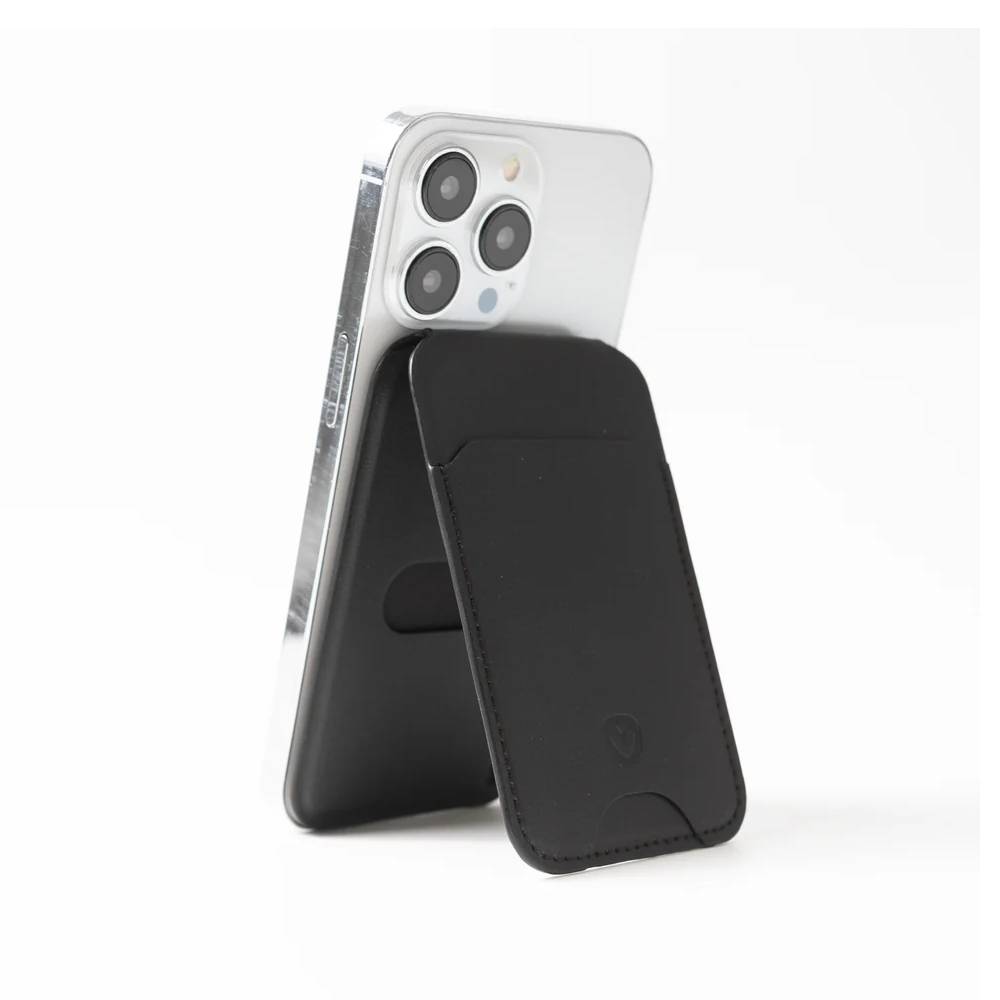 Card Wallet Stand MagSafe iPhone Negro | Valenta