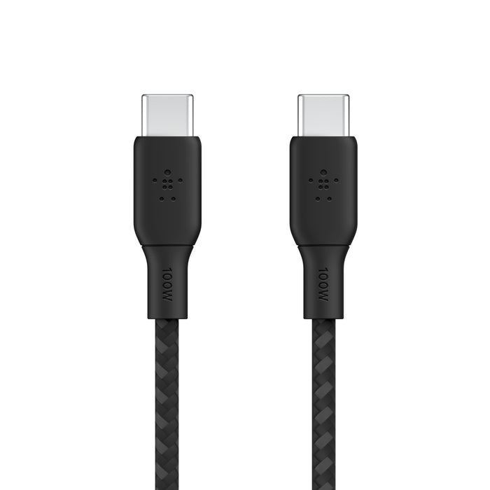 Cable BoostCharge Pro Flex 100W USB-C a USB-C de silicona y trenzado de Belkin 2 metros negro