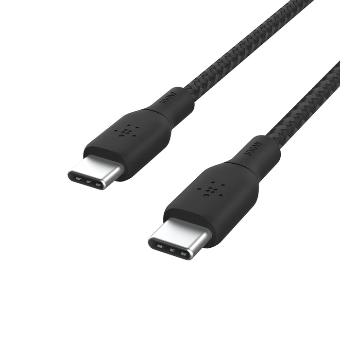 Cable BoostCharge Pro Flex 100W USB-C a USB-C de silicona y trenzado de Belkin 2 metros negro