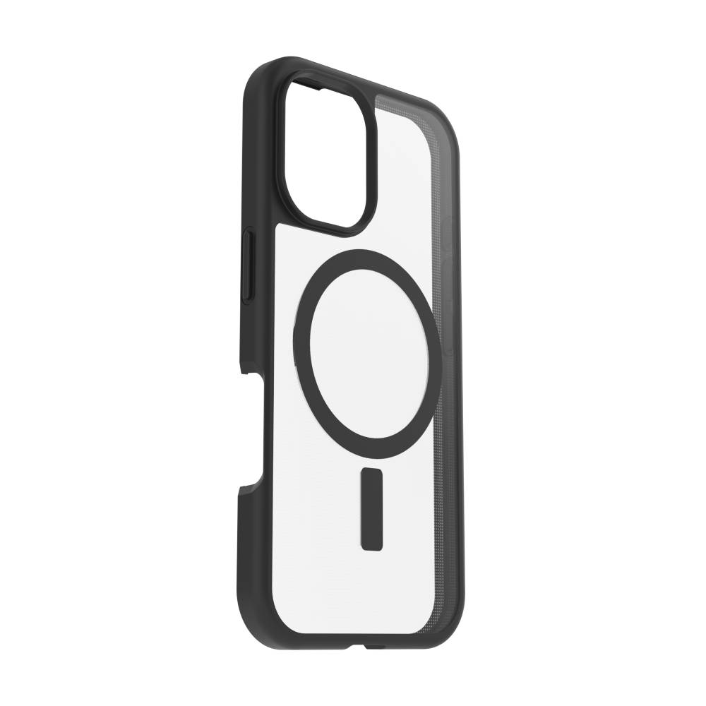 Funda React MagSafe para iPhone 16 transparente/negro de Otterbox