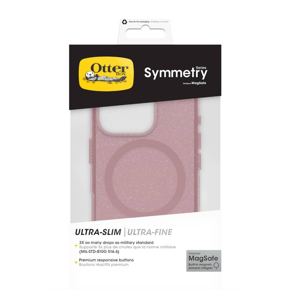 Funda Symmetry Clear MagSafe para iPhone 16 Pro Rosa de Otterbox