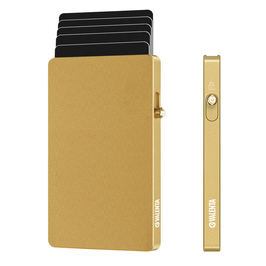 Cartera protector Aluminium MagSafe iPhone Oro | Valenta