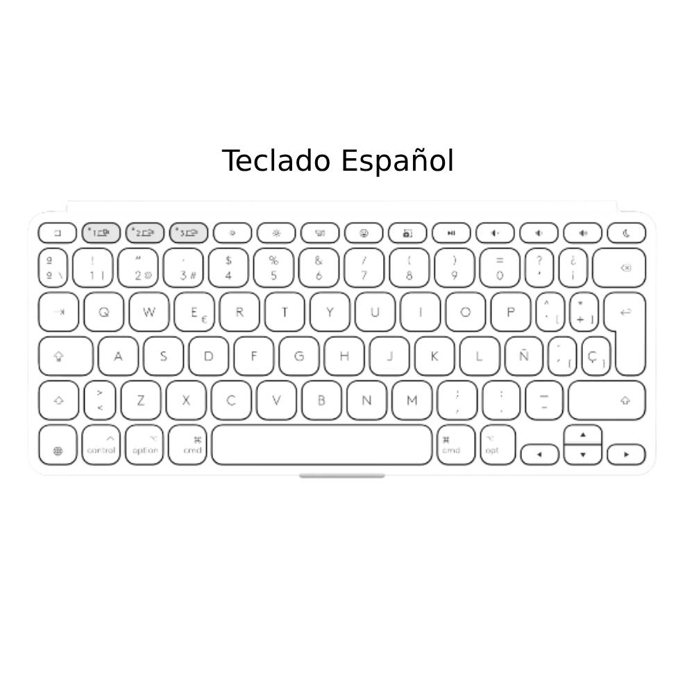 Teclado Español Logitech Keys To Go 2 blanco