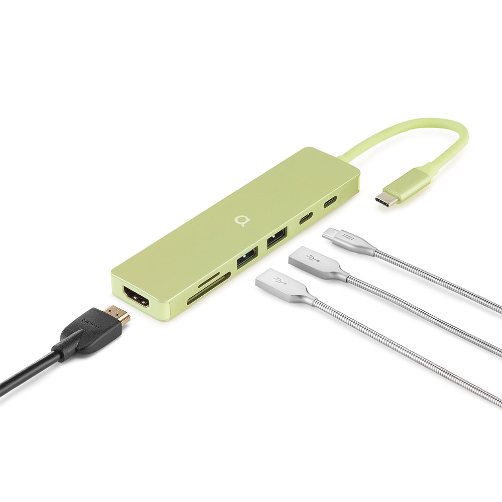 Adaptador Hub multipuerto USB-C 7 en 1 MacBook Neo - Citrus | Rossellimac