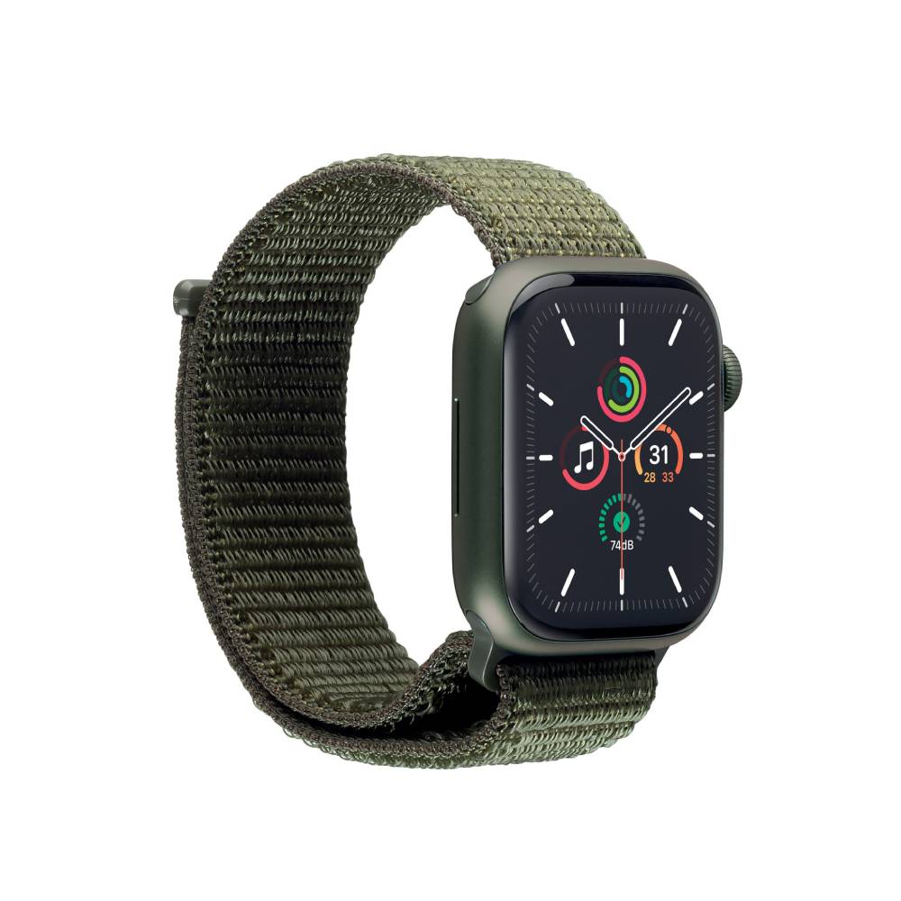 Correa velcro Koa para Apple Watch 42mm 46mm Verde bosque de Rossellimac