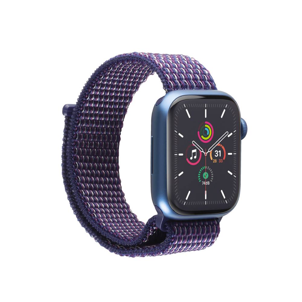 Correa velcro Koa para Apple Watch 42mm 46mm Azul noche de Rossellimac