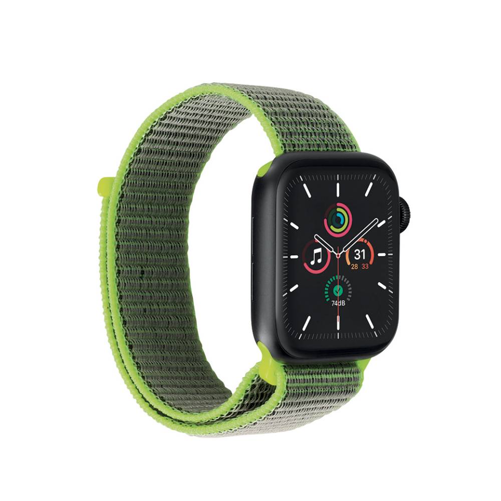 Correa velcro Koa para Apple Watch 42mm 46mm Verde limón de Rossellimac