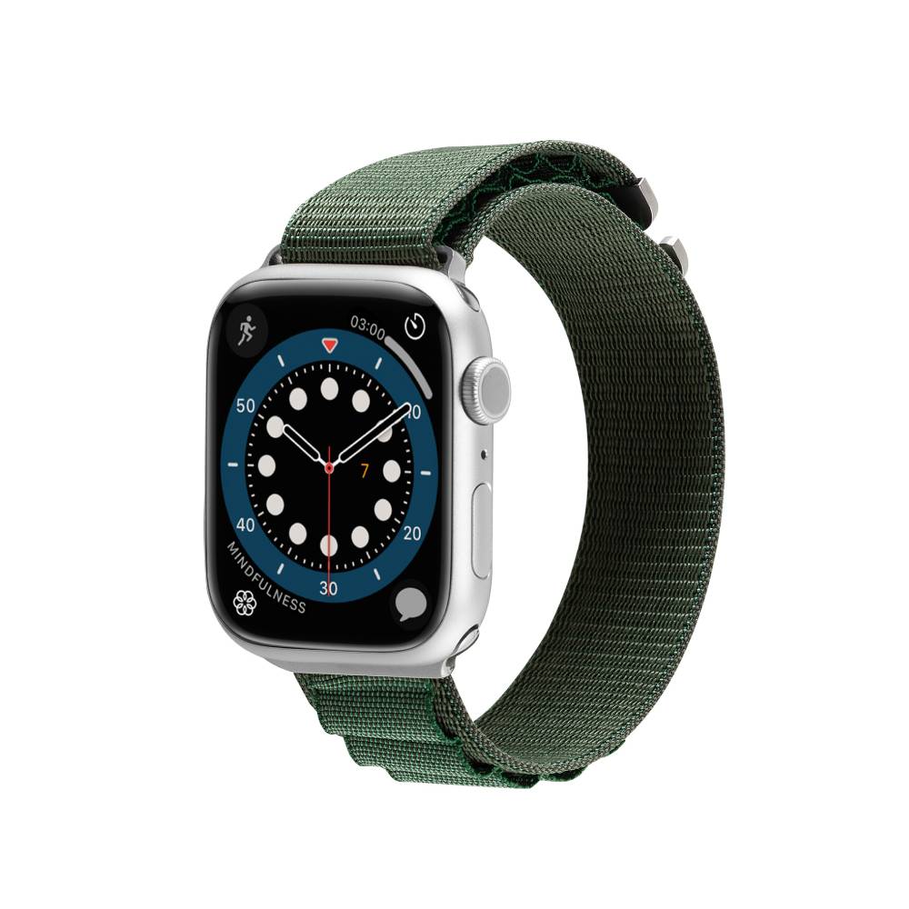 Correa nylon Vertical para Apple Watch 42mm/49mm Verde de Rossellimac