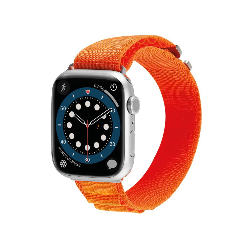 Correa nylon Vertical para Apple Watch 42mm/49mm Naranja de Rossellimac