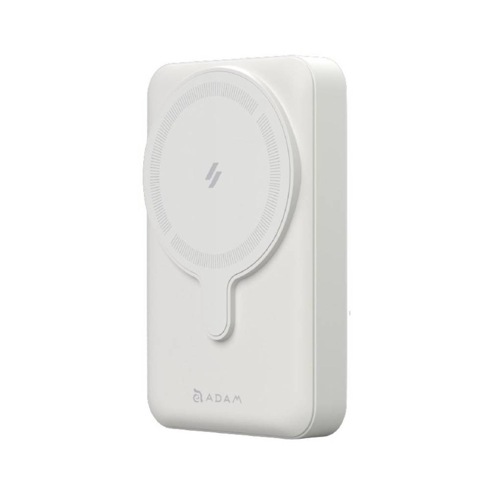 Batería externa inalámbrica magnética Gravity CS10 10000 mAh con soporte blanco | Adam Elements