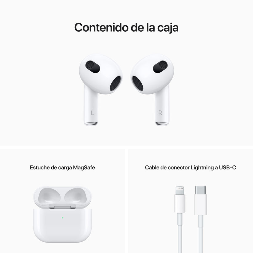 AirPods (3.ª generación) con estuche de carga MagSafe - Rossellimac