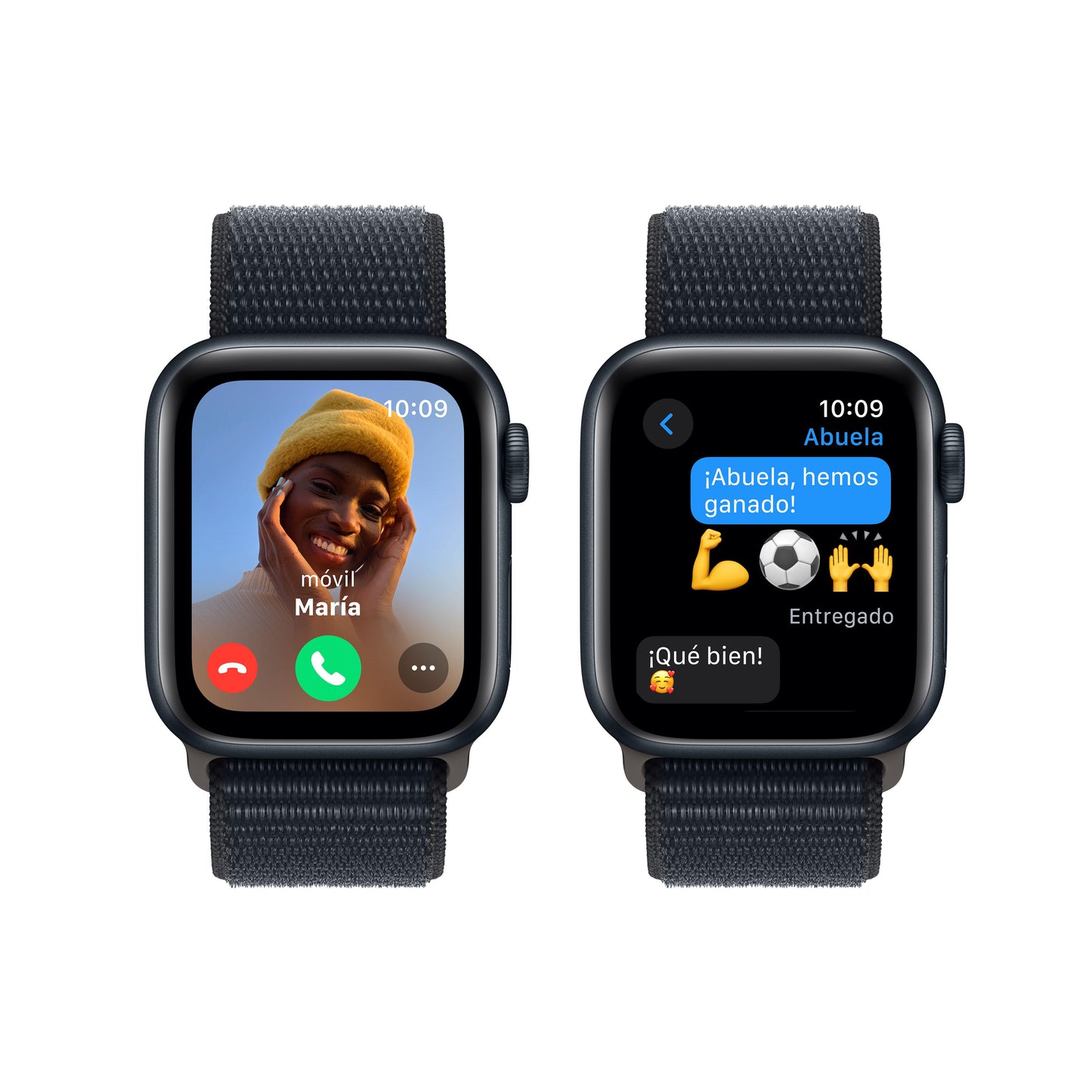Apple Watch SE (GPS) - Caja de aluminio en color medianoche de 40 mm - Correa Loop deportiva color medianoche