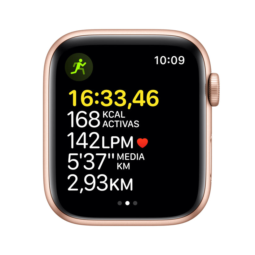 Apple Watch SE (GPS) - Caja de aluminio en oro de 44 mm - Correa deportiva blanco estrella - Talla única - Rossellimac