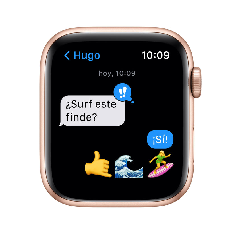 Apple Watch SE (GPS) - Caja de aluminio en oro de 44 mm - Correa deportiva blanco estrella - Talla única - Rossellimac