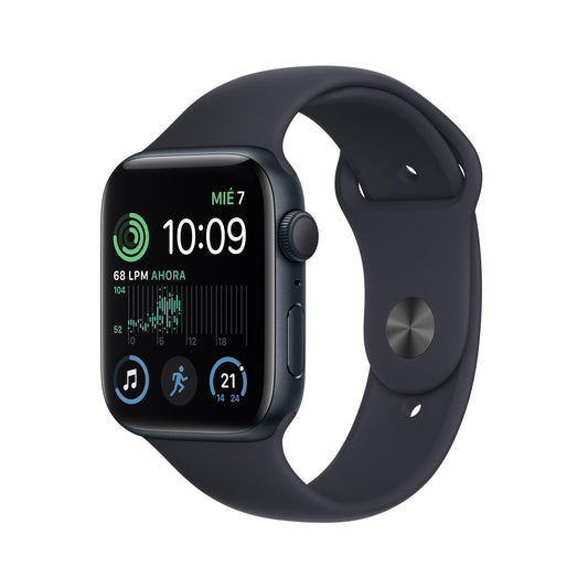Apple Watch SE (GPS) - Caja de aluminio en color medianoche de 44 mm - Correa deportiva en color medianoche - Talla única - Rossellimac