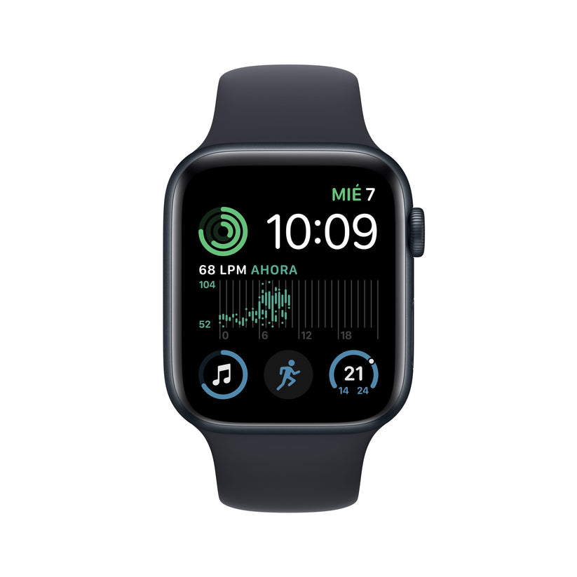 Apple Watch SE (GPS) - Caja de aluminio en color medianoche de 44 mm - Correa deportiva en color medianoche - Talla única - Rossellimac