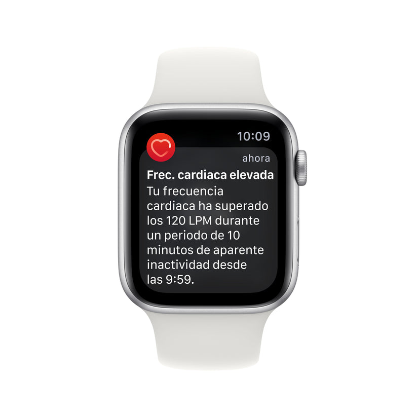 Apple Watch SE (GPS) - Caja de aluminio en plata de 44 mm - Correa deportiva blanca - Talla única - Rossellimac