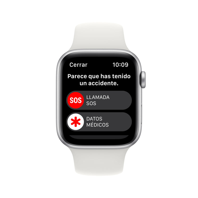 Apple Watch SE (GPS) - Caja de aluminio en plata de 44 mm - Correa deportiva blanca - Talla única - Rossellimac