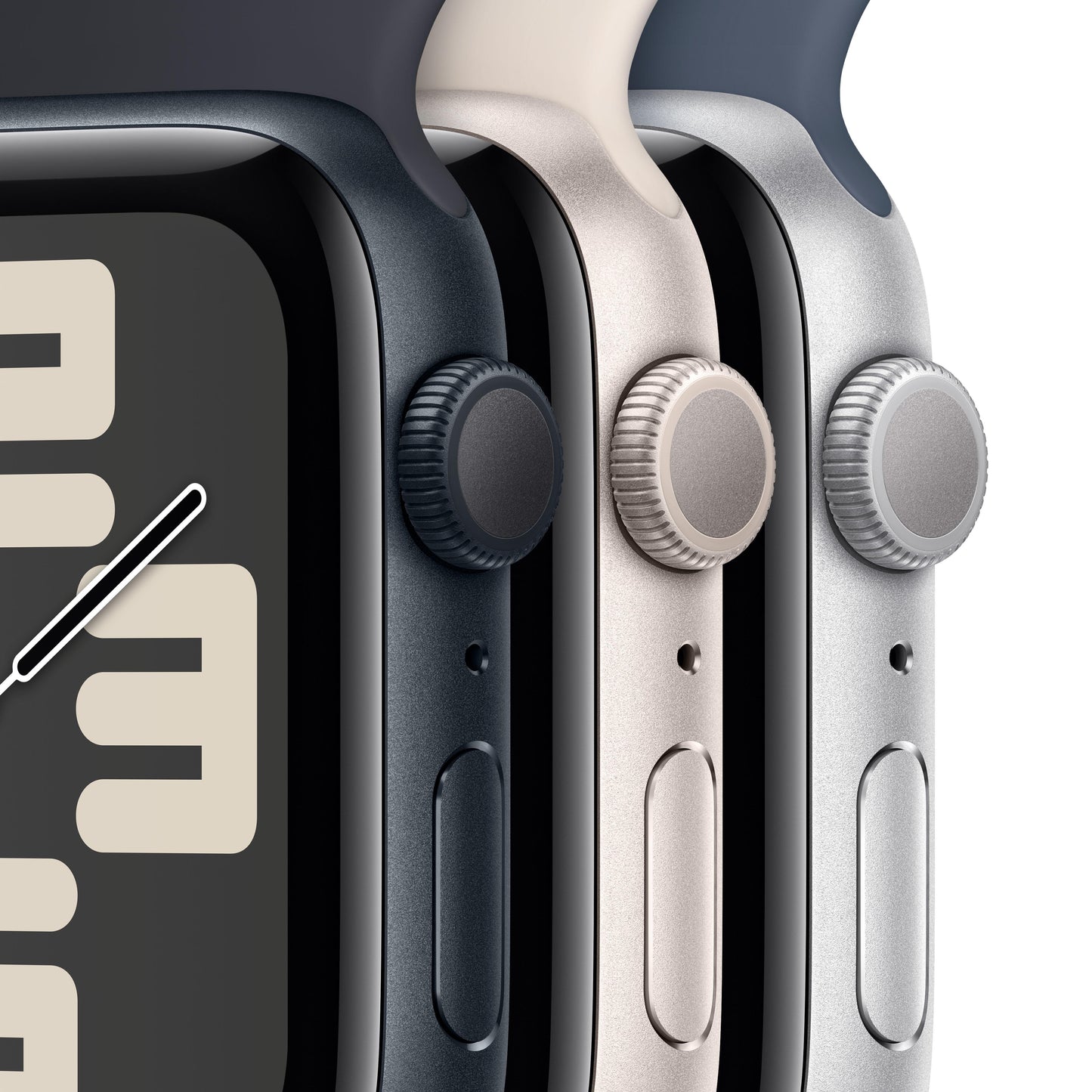 Apple Watch SE (GPS) - Caja de aluminio en plata de 44 mm - Correa deportiva azul tempestad - Talla S/M