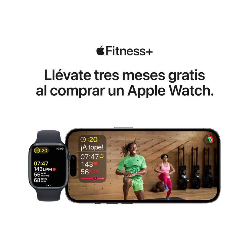Apple Watch SE (GPS) - Caja de aluminio en color medianoche de 44 mm - Correa deportiva en color medianoche - Talla única - Rossellimac