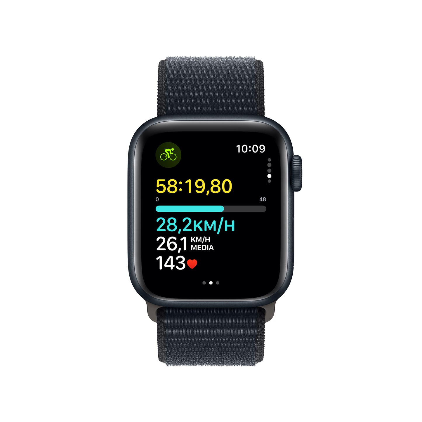 Apple Watch SE (GPS + Cellular) - Caja de aluminio en color medianoche de 40 mm - Correa Loop deportiva color medianoche