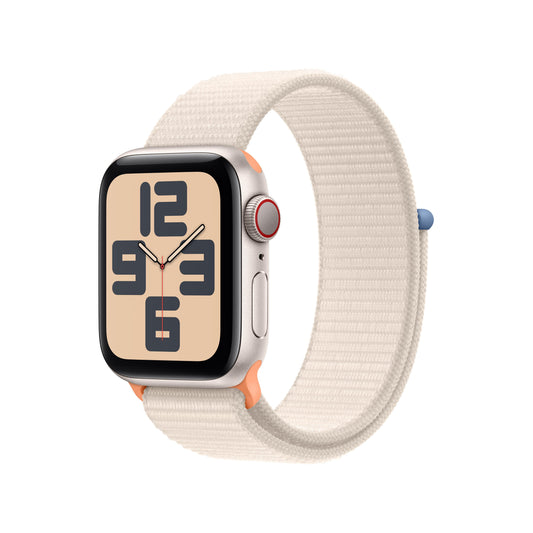 Apple Watch SE (GPS + Cellular) - Caja de aluminio en blanco estrella de 40 mm - Correa Loop deportiva blanco estrella