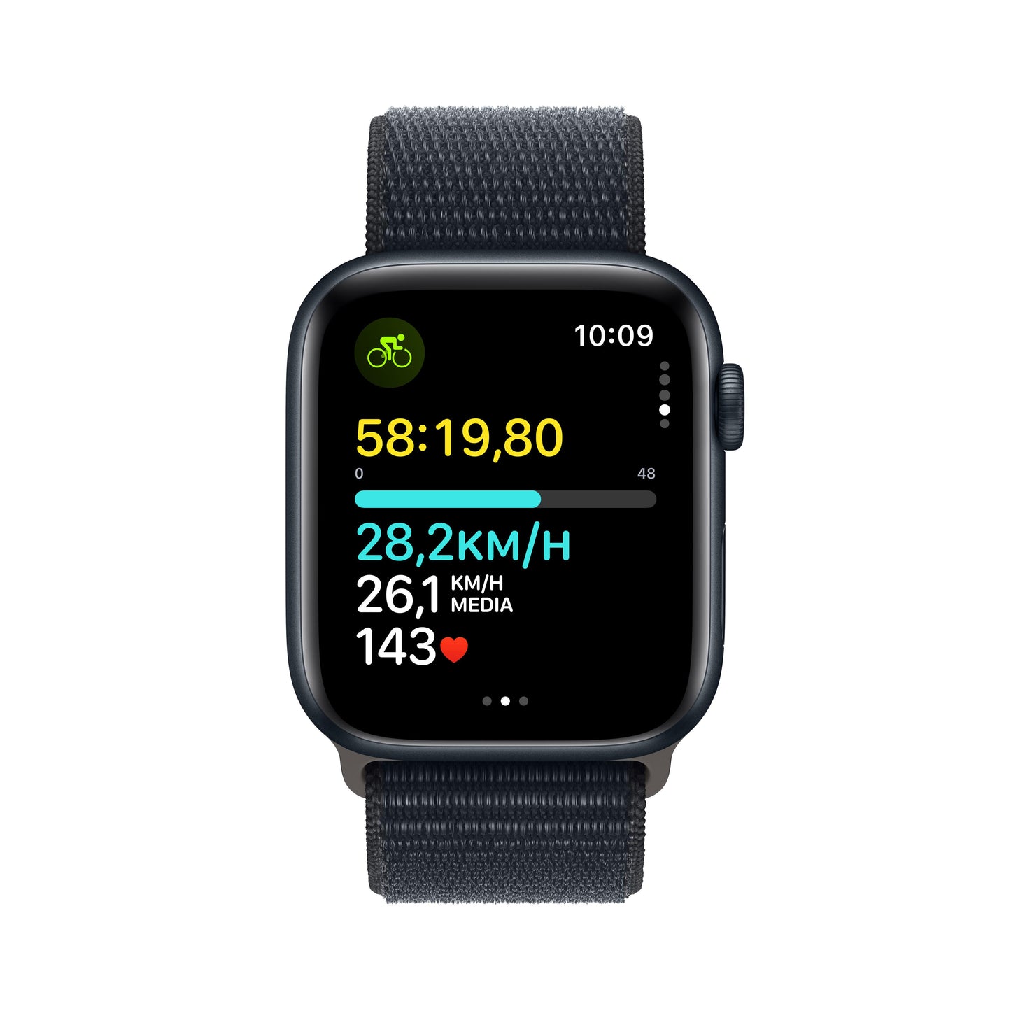 Apple Watch SE (GPS + Cellular) - Caja de aluminio en color medianoche de 44 mm - Correa Loop deportiva color medianoche