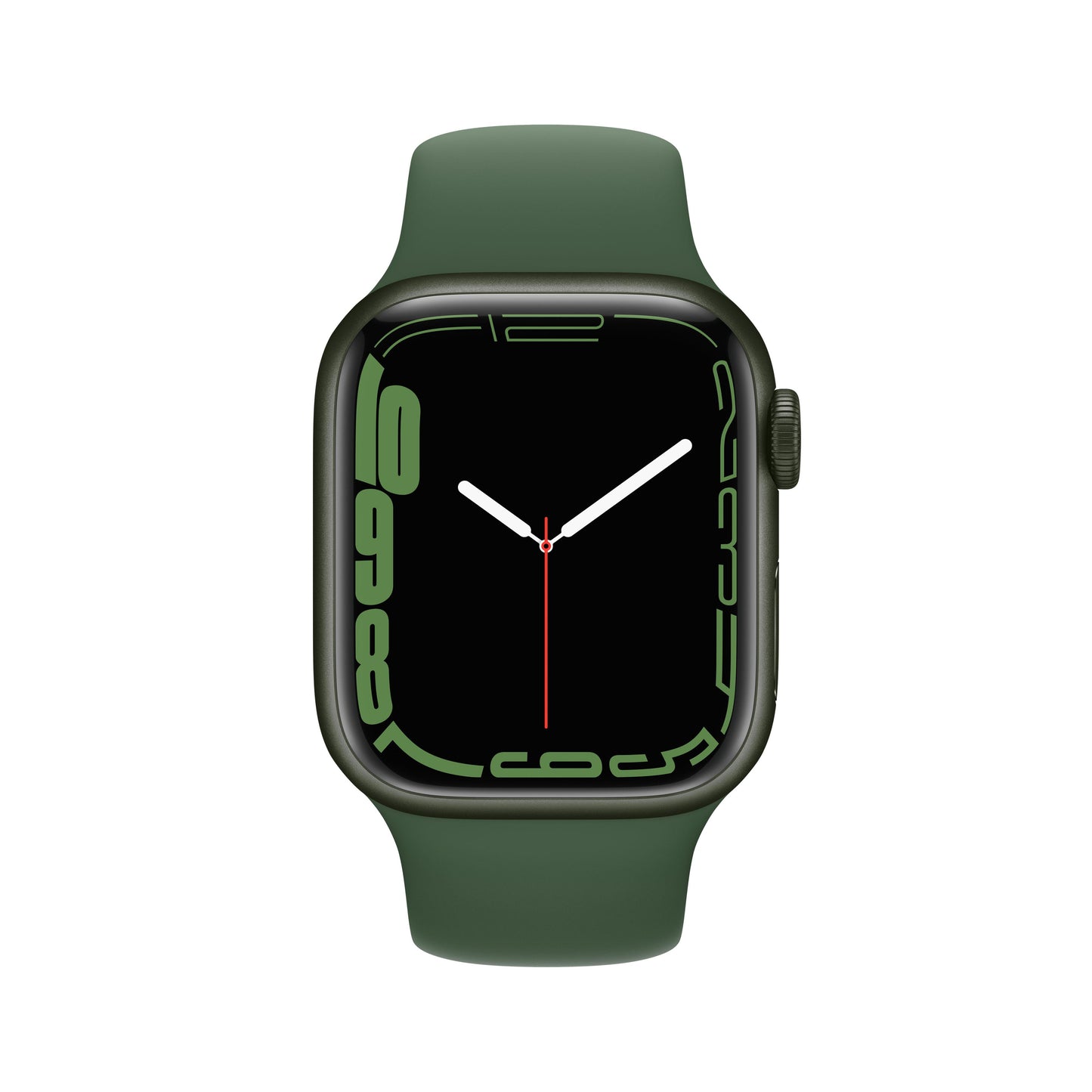 Apple Watch Series 7 (GPS) - Caja de aluminio en verde de 41 mm - Correa deportiva verde trébol - Talla única