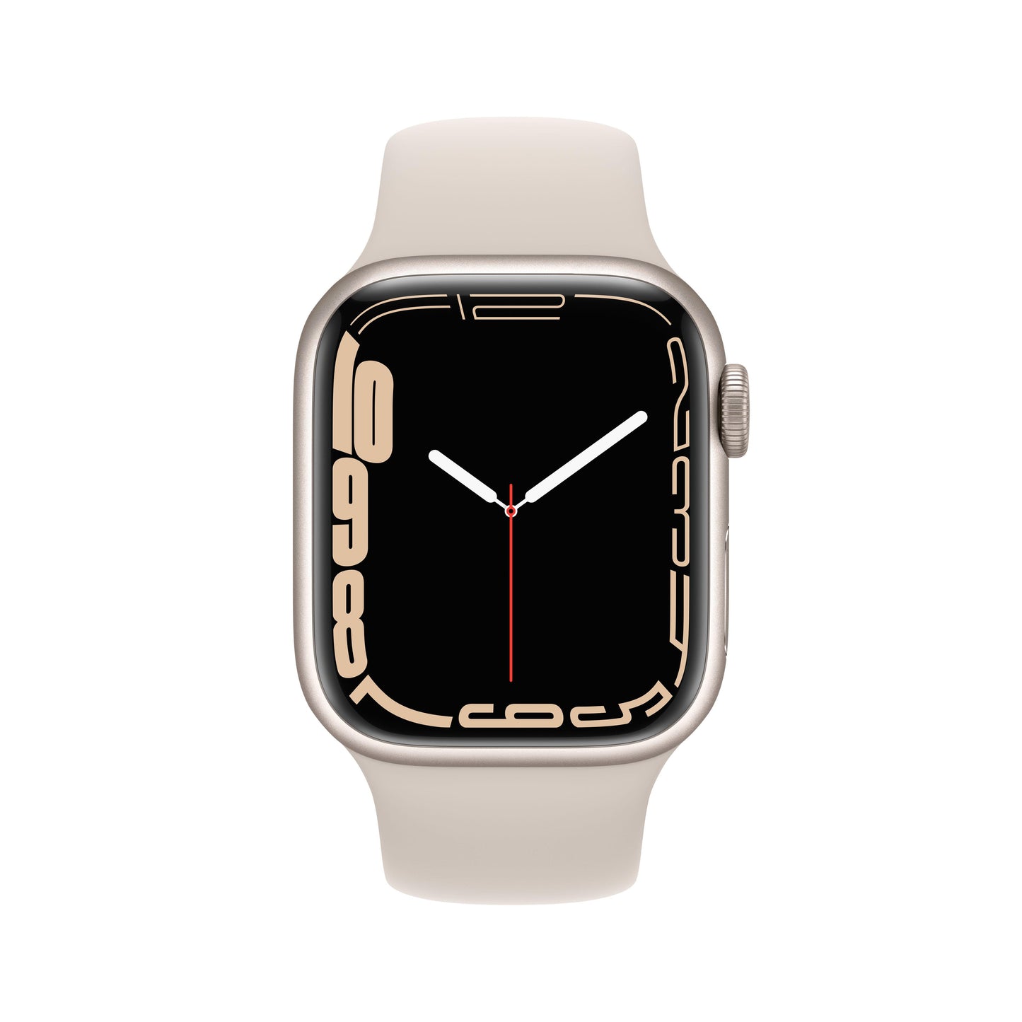 Apple Watch Series 7 (GPS) - Caja de aluminio en blanco estrella de 41 mm - Correa deportiva blanco estrella - Talla única