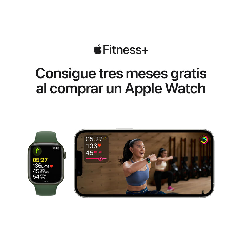 Apple Watch Series 7 (GPS + Cellular) - Caja de acero inoxidable en oro de 41 mm - Correa deportiva en color abismo - Talla única - Rossellimac