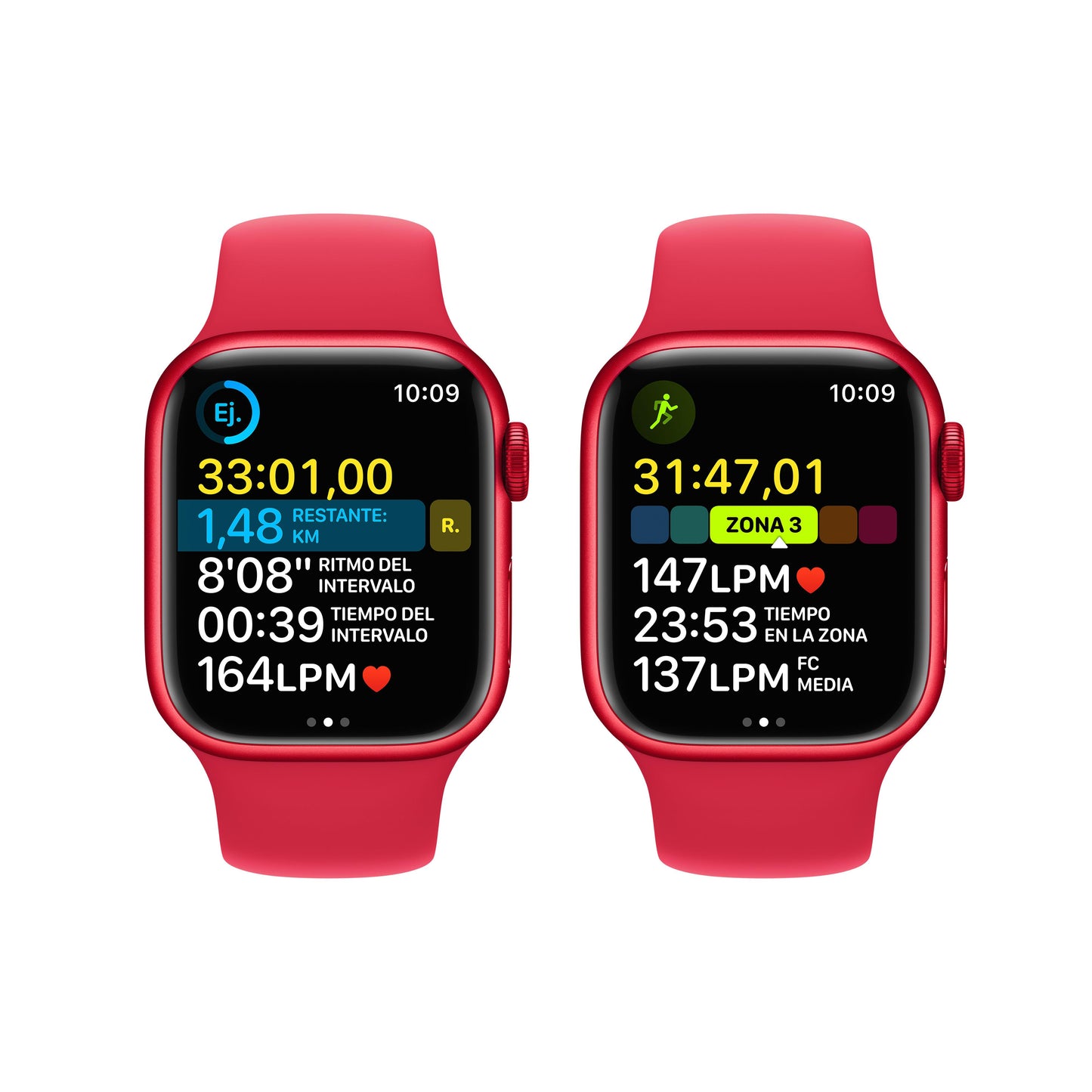 Apple Watch Series 8 (GPS) - Caja de aluminio (PRODUCT)RED de 41 mm - Correa deportiva (PRODUCT)RED - Talla única