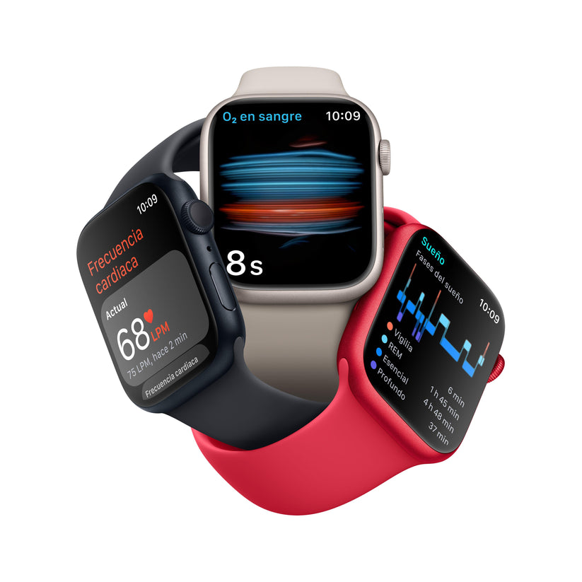 Apple Watch Series 8 (GPS) - Caja de aluminio (PRODUCT)RED de 45 mm - Correa deportiva (PRODUCT)RED - Talla única - Rossellimac