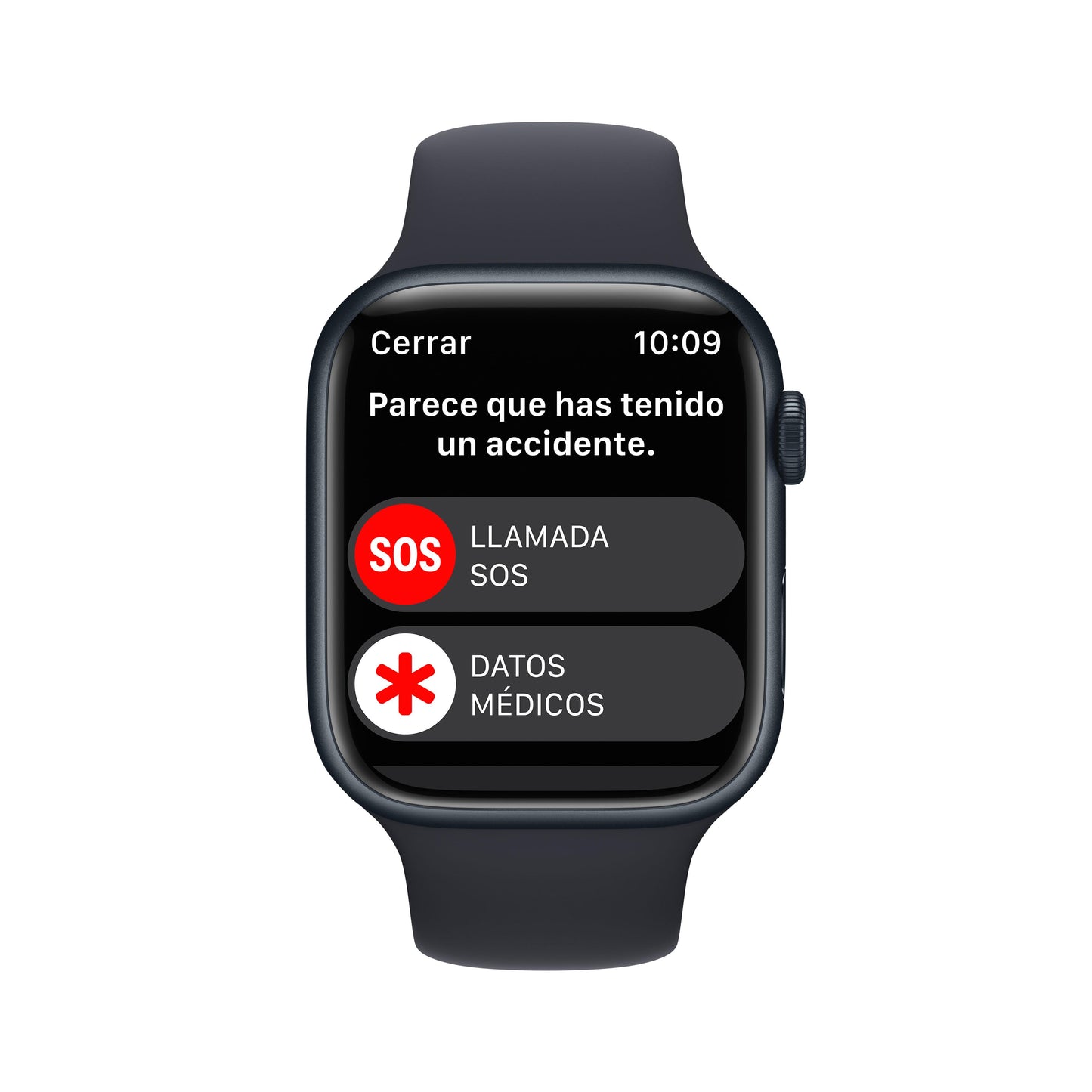 Apple Watch Series 8 (GPS + Cellular) - Caja de aluminio en color medianoche de 45 mm - Correa deportiva en color medianoche - Talla única